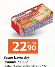 Sýr bavorský Romadurse sníženým obsahem laktózy Bauer