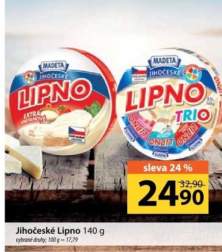 Tavený sýr Jihočeské Lipno Madeta