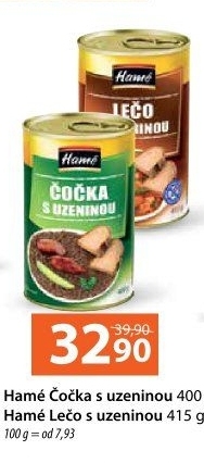 Čočka s klobásou Hamé - konzerva