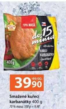 Karbanátky kuřecí smažené mražené Vodňanské kuře