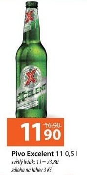 Pivo světlý ležák 11° Excelent Gambrinus