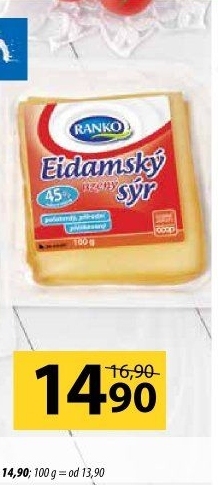 Sýr Eidamský uzený 45% Ranko