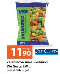 Zeleninová směs s kukuřicí mražená Dle Gusta