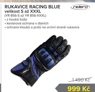 Motorkářské rukavice Ridero