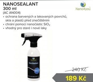 Vosková ochrana NanoSealant Nano4you