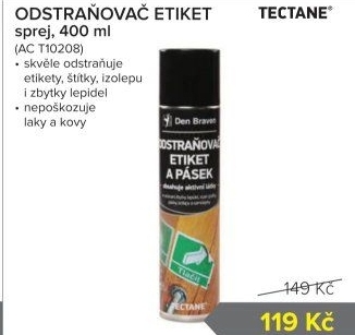 Odstraňovač etiket ve spreji Den Braven