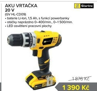 Aku vrtačka Starline