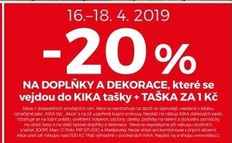 -20% na doplňky a dekorace, které se vejdou do kika tašky