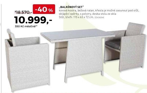 Balkónový set