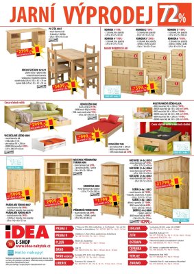 akční leták IDEA nábytek 15.4.2019-30.4.2019