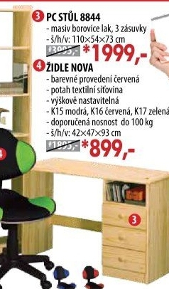 PC stůl 8844 lakovaný
