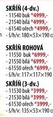 Skříň ESO 4dveřová 11540 buk