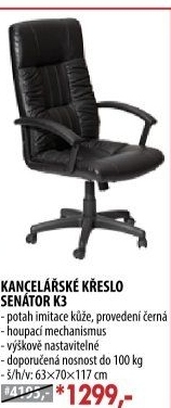 Kancelářské křeslo SENÁTOR K3