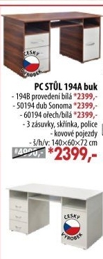 Stůl na počítač 194 buk