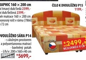 Dvoulůžko SÁRA s úložným prostorem