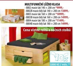 Multifunkční dvoulůžko KLASA 140x200