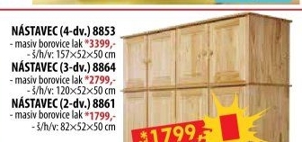 Nástavec 4dveřový 8853 lak