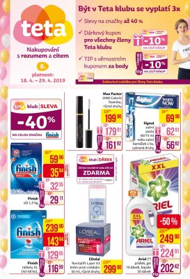 akční leták Teta drogerie 18.4.2019-29.4.2019