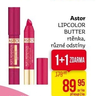 Rtěnka Lipcolor Butter Soft Sensation Astor