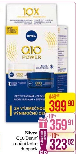 Balení krém denní a noční proti vráskám Q10 Nivea