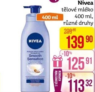 Tělová mléka Nivea
