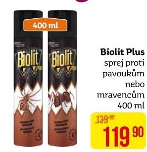 Přípravek proti pavoukům sprej Plus Biolit