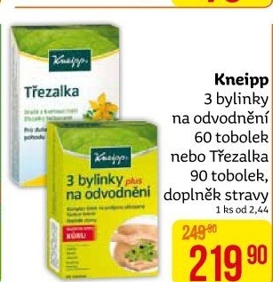 Doplněk stravy 3 bylinky na odvodnění Kneipp