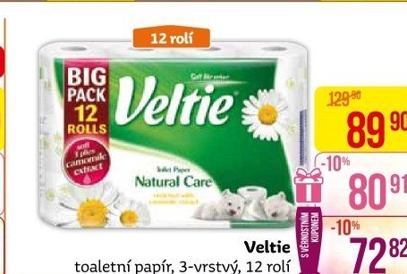 Toaletní papír 3vrstvý Veltie