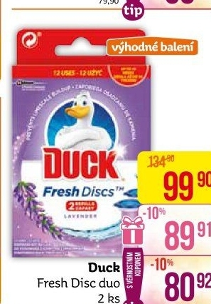 WC blok bodový Fresh Discs Duck - náplň