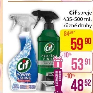 Čističe ve spreji Cif