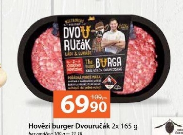 Hovězí burger dvouručák Kostelecké uzeniny
