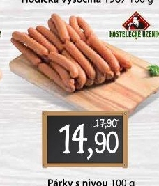 Párky s nivou Kostelecké uzeniny