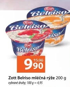 Mléčná rýže Belriso Zott