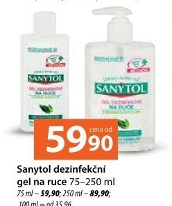Dezinfekční gel na ruce Sanytol