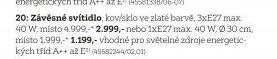 SVÍTIDLO ZÁVĚSNÉ