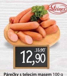 Párky s telecím masem Steinex