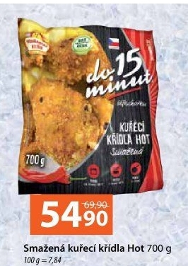 Kuřecí křídla smažená mražená Hot Vodňanské kuře