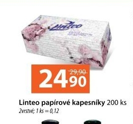 Papírové kapesníčky 2vrstvé Linteo - box