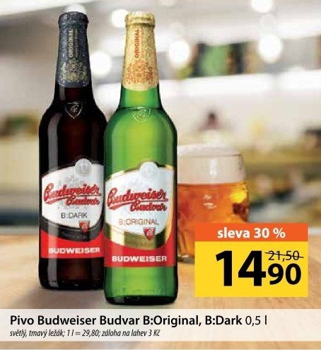 Pivo světlý ležák B: Original Budweiser Budvar