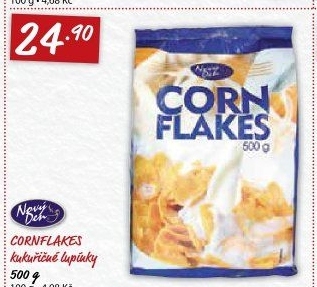 Lupínky kukuřičné Corn Flakes Nový den