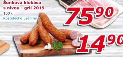 Šunková klobása s nivou Kostelecké uzeniny