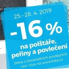 -16% na polštáře a peřiny a povlečení