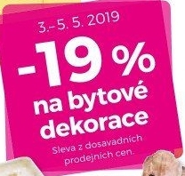 -19% na bytové dekorace