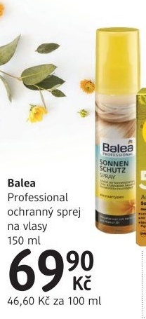 Ochranný sprej na vlasy After Sun Balea Professional