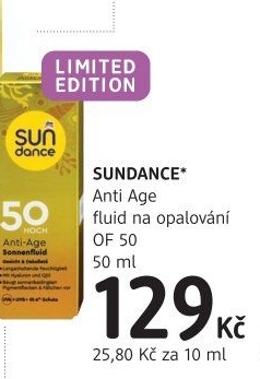 Fluid na opalování OF 50 Anti - Age Sundance