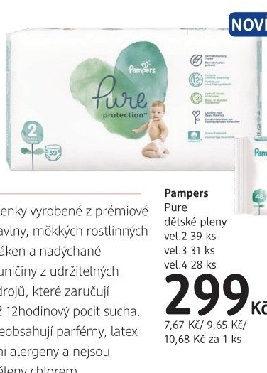Pleny dětské Pure Protection Pampers