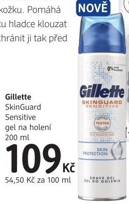 Gel na holení pánský SkinGuard Sensitive Gillette
