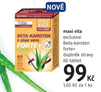 Doplněk stravy Beta-karoten Forte Exclusive MaxiVita