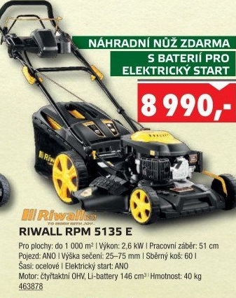 Motorová sekačka Riwall RPM 5135