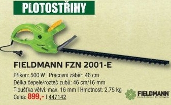 Nůžky na živý plot FZN 2001-E Fieldmann
